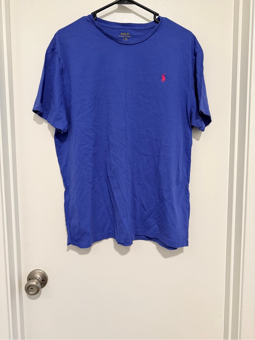 Polo by Ralph Lauren Royal Blue Short-Sleeve Tee with Pink Pony